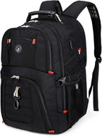 SHRRADOO Extra Large 50L Travel Laptop Backpack with USB Charging Port, College High School Backpack Airline Approved Business Work Bag Fits 17 Inch Computer for Men Women