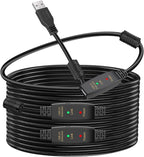 LDKCOK 100FT Active USB Extension Cable 2.0 Male to Female with A Extension chipset Signal Booster - Active Extension/Repeate