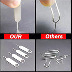 2 Pcs Universal Sim Card Tray Removal Key Tray Eject Pins, SD Removal Opening Tool with A Key Ring, for iPhone iPad Samsung Galaxy Google Pixel Phones