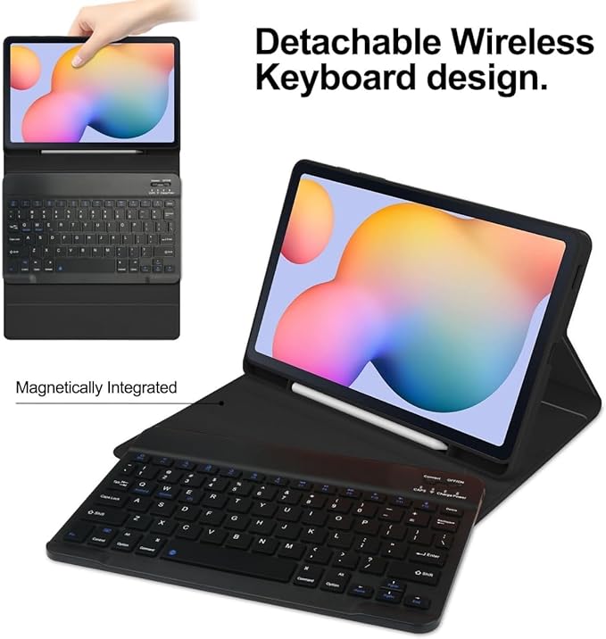 Rainbow Backlit Keyboard Case for iPad Pro 13 inch (M4) 2024 with Mouse and 7 Colors RGB Colorful Backlight Magnetic Detachable Bluetooth Keyboard Cover,Dark Green+White