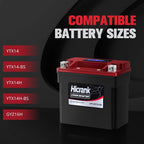 YTX14-BS, 400CCA, Lithium LiFePO4 Motorcycle Battery, Digital Readout,Fits for Kawasaki Ninja ZX-14R,Apirilia 850cc Scooter,Yamaha 660 cc ATV,Apex 1000cc Snowmobile,Honda Pioneer series UTV