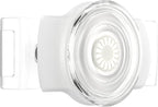 PopSockets Phone Grip Slide for Phones and Cases, Sliding Phone Grip with Expanding Kickstand - Clear on White