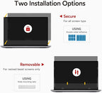 bersem 2 Pack 15.6 Laptop Privacy Screen for 16:9 Ratio Computer Monitor, Removable, Anti Glare, Blue Light Filter, Anti-Spy, Anti-Scratch, UV-Blocking