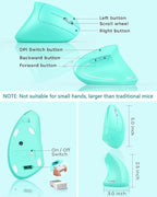 Lekvey Ergonomic Mouse, Vertical Wireless Mouse Rechargeable 2.4 GHz Optical Carpal Tunnel Mouse : 800/1200 / 1600 DPI, 6 Buttons, for Laptop, PC, Computer, Desktop, Notebook etc, Green