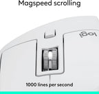 Logitech MX Master 3S Wireless Mouse Standard Edition with Logi Bolt USB Receiver + MX Creative Console: Mouse, Programmable Keys and Dial for Graphic Design, Video Editing, Adobe and More - Pale Grey