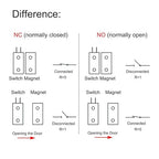Magnetic Reed Switch NC Surface Mount Wired Door Window Contact Sensor with Cover for Home Security and Burglar Alarm Systems MC-31 5pcs
