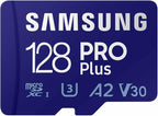 Samsung PRO Plus microSD Memory Card + Adapter, 128GB microSDXC, Up to 180 MB/s, Full HD & 4K UHD, UHS I, C10, U3, V30, A2, for Android Smartphones, Tablets, GoPRO, and DJI Drone (MB MD128SA/AM)