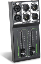 Passive Stereo Volume Controller, XLR 2 Input 2 Output Stereo Studio Controller, Plug and Play for Studio Speakers, Home Audio with Metal Interfaces, Great for Live Performance