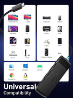 10Gbps USB C Hub, 4 Ports USB3.2 Splitter for Laptop, USB C Multiport Adapter w/Charging Port, for MacBook Pro/Air, iMac, Surface Pro, Dell, HP, iPad, Samsung, Etc., 1.97ft Cable