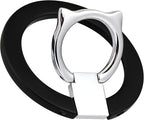Magnetic Phone Grip for MagSafe, EI Sonador Magnet Phone Ring Holder, Removable, Compatible with iPhone 14 Plus 13 12 Pro Max Mini (Black)