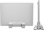 Aluminum Vertical Laptop Stand Dock Holder, Adjustable Slot Width 12-42mm, Space-Saving Upright Storage for MacBook and Laptops