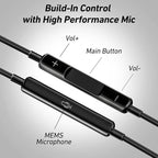Keyron Lightning Headphones for iPhone [MFi Certified],Wired Earbuds with Built-in Microphone & Volume Control, Earphone Compatible with iPhone 14/13/12/11/XR/XS/X/8/7/SE/Pro/Pro Max, Black/Purple,2Pc