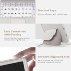 EIP Magnetix Keyboard Case for Google Pixel Tablet 11 inch (2023), Adjustable Viewing Angle, Detachable, Easy Carry, Protective Cover Compatible with Speaker Dock, 7 Backlight Color, White, US Layout