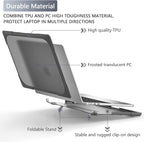 Batianda for M4 MacBook Air 13.6 inch Case 2025 2024 2022 Release Model A3240 A2681(M2) A3113(M3), Heavy Duty Shockproof Protective Hard Shell with Fold Kickstand & Keyboard Cover, Gray