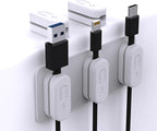 Magnetic Cable Clips [5-Pack] – Chargeworx Cord Organizer for Desk, Nightstand, Car, Wall – Strong Adhesive Wire Holder for USB-C, Lightning, Micro-USB – Tangle-Free, Snap-On, Easy Cable Management