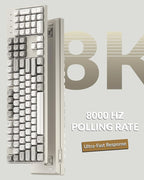 Keychron C2 Pro Wired Mechanical Keyboard with 8K Hz Polling Rate, Full Size Custom RGB Backlit Hot-Swappable, Non-Shine Through PBT Keycaps Compatible with Mac Windows Linux