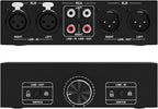 Y.D.F RCA and XLR Selector Switch Boxes, 2(1)-in-1(2)-Out RCA/XLR Speaker Switcher Selector, HiFi Balanced Stereo Audio Switcher/Converter Premium Selector Splitter Box with Volume Controller