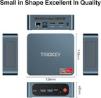 TRIGKEY Mini PC Ryzen 5 5500U(6Cores, 12Threads) 16GB DDR4 500GB M.2 NVME(Max 2200MB/S) SSD, S5 Mini Desktop Computers OS 11 Pro, WiFi6(802.11ax) BT5.2, Triple Display USB 3.2 * 3 Type-C LAN 2.5Gbps