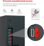 12PCS USB Metal Port Lock Blocker with 1 Key - Secure USB-A Port Protector for PC/Laptop, Anti-Theft Data Security Lock, Dust & Moisture Proof Cover, Removable Type-A Connector Red