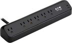 Eaton Tripp Lite series Desk Clamp Power Strip Surge Protector, 6-Outlets, 2x 30W USB-C Charging Ports, 900 Joules, 10ft Braided Flat Extension Cord, Lifetime Manufacturer's Warranty (TLP610U30CLAMPB)