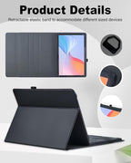 Universal Touchpad Keyboard Case for 9.7,10.1,10.2",10.5",10.9",11" Tablet, Rainbow Backlight TrackPad Keyboard with Type-C Charging Port fit 9.7-11 inch Android/iOS/Windows (Black)