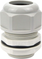 XHF 20 Pcs 1" IP68 Strain Relief Nylon Cord Grip Waterproof NPT Cable Glands Adjustable UL Listed and RoHS Compliant (Grey)