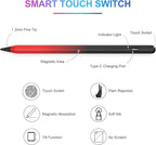 Stylus Pen for iPad 2018-2023 with Palm Rejection, Active Pencil for iPad 10th/9th/8th/7th/6th Gen, for iPad Pro 11/12.9 inch, for iPad Air 5th/4th/3th Gen, for iPad Mini 6th/5th Gen (Black and Red)