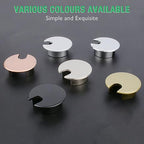 1 Pcs Desk Grommet 1-3/8" / 35 mm, Desk Cord Hole Cover, Cable Grommet Metal Zinc Alloy Materilal, Desk Hole Grommet for Home & Office Pc, Detachable Cable Cord Organizer-Matte Silver