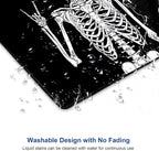 Mouse Pad, Black Human Skeleton Mouse Pad, Personalized Waterproof Mousepad Rectangle Customized Mouse Pads with Designs Non-Slip Rubber Smooth MousePads for Computer Laptop