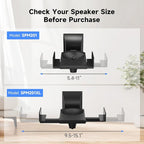 suptek Large Dual Side Clamping Bookshelf Speaker Wall Mounting Bracket for Large Surrounding Sound Speakers, Hold up to 66lbs Black SPM201XL