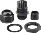 XHF 50 Pcs 1/2" IP68 Strain Relief Nylon Cord Grip Waterproof NPT Cable Glands Adjustable UL Listed and RoHS Compliant (Black)
