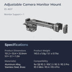 SMALLRIG HawkLock Quick Release Adjustable Camera Monitor Mount, NATO Rail and Cold Shoe, Tilt 165° Adjustable, for DJI RS 4 Mini/RS 4 Pro/RS 4 /RS 3 Mini/RS 3 Pro/RS 3 /RSC 2 /RS 2 Stabilizers