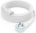 Maximm Monitor Computer Power Cord 10 Ft Flat Plug 360° Rotating PC Cable 3 Prong for, Desktop, Printer, Scanner, 16 AWG NEMA 5-15P to IEC13 - UL Certified