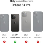 SURITCH for iPhone 14 Pro Case with Magnetic Camera Slide Cover and Adjustable Kickstand, Compatible with MagSafe, Shockproof Bumper Case Slim Protective Cover for iPhone 14 Pro 6.1 Inch, Black