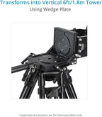Proaim Cambird Pro 4-in-1 Gear. 6ft Video Camera Slider. Portable Mini Jib. Tower. Hi-hat .Vertical Payload - 10kg / 22lb. Horizontal Payload: 12kg / 26lb. (SL-CBPR-01)