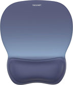 TECKNET Gel Mouse Pad with Wrist Rest, Ergonomic Office Mousepad with Wrist Support - Non-Slip & Smooth Surface Comfortable Desk Accessories Mat for Office, Gaming and Study - Gradient
