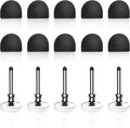 Bopomofo 10 Rubber Tips+5 Transparent Disc Trips,High Precision and High Sensitivity Stylus Replacement Tibs,Black and Silver