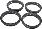 2-3/8"(60mm) Black Snap-in Knockout Insulating Bushing Grommets, Plastic Cable Hole Grommets for Wiring, Round Nylon Snap in Locking Electrical Wire Cord Hose & Tubing Bushings Grommets, 4pcs