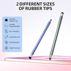 Stylus Pen for Touchscreen 10Pcs, 2-in-1 High Sensitivity & Precision Stylists pens, Stylus Pen for iPad/iPhone/Samsung/Android Tablets and Universal Capacitive Touch Screen (White)