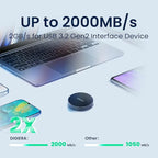 1TB Magnetic Portable SSD, External Solid State Drives with USB-C 3.2 Gen 2x2, Speed Up to 2000MB/s, Compact & Durable, Compatible with iPhone 15/16 Series and Other USB-C Devices, Black