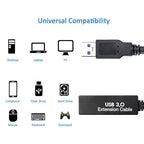 25Feet Active USB 3.0 extension cable,USB 3.0 Extension Cord A-Male A-Female,With Expansion Chipset Signal Boosters, Compatible With Oculus Quest 3,VR, Xbox, PS4, Webcam,etc.