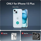 ESR 3+2 Pack for iPhone 15 Plus Screen Protector, [9H Hardness] [Military Grade Shatterproof] Full Coverage Ultra-tough Tempered Glass Film with Flawless Fit Tray, 2 Set of Camera Lens Protector