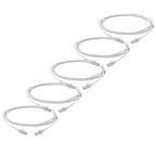 TRUECABLE Cat6 Component Rated Patch Cable, Unshielded (U/UTP), 10ft, White, 28AWG Solid Copper, Snagless 10G High-Speed Ethernet Cable, PoE++ 4PPoE 100W, UL Listed, RoHS-3, 5 Pack