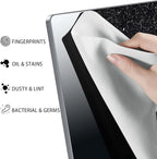 2 Pack Microfiber Liner Cleaning Cloth 13" with Screen Keyboard Imprint Protection, Laptop Keyboard Protector Compatible with MacBook Pro/Air 13" and MacBook Pro 14"-(Grey+Black)