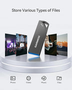 128GB USB Flash Drives, 2-Pack Waterproof Metal USB 3.0 Memory Stick, Slim Thumb Drive Portable Pen Drive with Keychain Hole Stylish Jump Drive for PC Computer