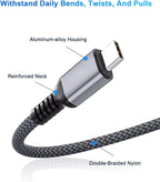Elebase USB C to C 100W Charging Cable 6.6FT with Type A Car Adapter,Fast PD Charger Cord for iPhone 16 15 Pro Max Plus,Airpods 4,Samsung Galaxy S23 S24 Flip Fold 5,Ultra,A53 A54,MacBook Mac,iPad 9 10