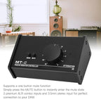 Big Knob Passive Monitor Controller, XLR and 3.5mm Interface Large Volume Knob Mute Control Passive Studio Monitor Controller Stereo Monitor Volume Controller