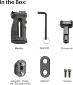 FALCAM F22 Quick Release Handle, Camera Side Handheld Grip Convert 1/4" Thread to F22 QR System, 22mm Aluminum Video Shooting Accessory Filmmaker Photographer You-Tuber Must Have