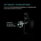 Tilta Xeno Side Handle for Filmmakers & Cameras - Titanium Gray | Secure Connection & Helps Prevent Rotation | Adjustable Height | Textured Silicone Grip | Easy Assembly (1/4″-20 w/Locating Pins)