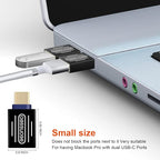 4-Pack USB C to USB Adapter(Gold-Plated),Thunderbolt 3 Male to USB 3.0 Female OTG Adapter for MacBook Pro,iMac,iPad Pro,Pixelbook,Chromebook,Microsoft Surface Go and Other Type C Device(Black)